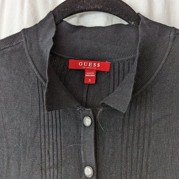 Guess Daria Sweater Jumpsuit Jet Black Size Small - Picture 7 of 16